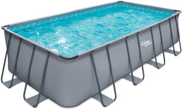 FUNSICLE, Piscine Tubulaire, Hors Sol, Ronde Ø 3,66M X H1,22M, Modèle Oasis Pool, Livrée avec Épurateur, Échelle, Kit d'entretien, Bâche et Tapis, Coloris Noir Tressé – Image 9