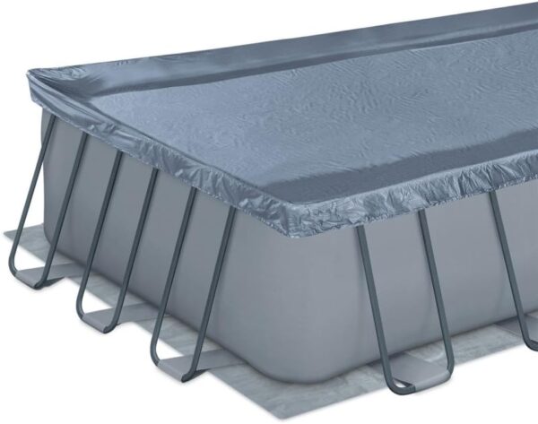 FUNSICLE, Piscine Tubulaire, Hors Sol, Ronde Ø 3,66M X H1,22M, Modèle Oasis Pool, Livrée avec Épurateur, Échelle, Kit d'entretien, Bâche et Tapis, Coloris Noir Tressé – Image 10