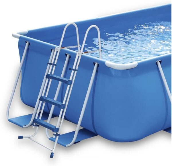 Habitat et Jardin - Piscine Tubulaire Rectangulaire Ludo 2 (L) 4,00 x (l) 2,00 x (H) 1,22 m - Filtration à Cartouche 2,3 m3/h - Piscine de Jardin avec Echelle de Sécurité – Image 3