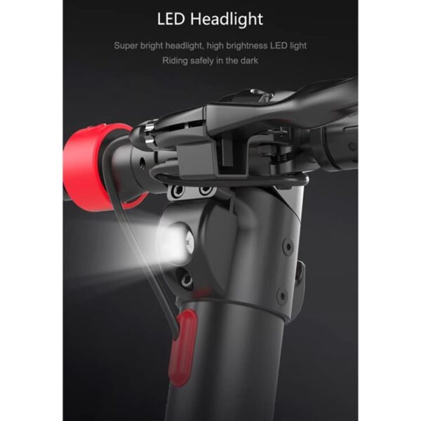 High-Tech Place Scooter Tout-Terrain Pliable étanche extérieur X7 avec pneus à Vide de 10 Pouces et écran LCD et lumières LED et Batterie au Lithium 6,4AH, Charge: 20-100 kg (Noir) – Image 3