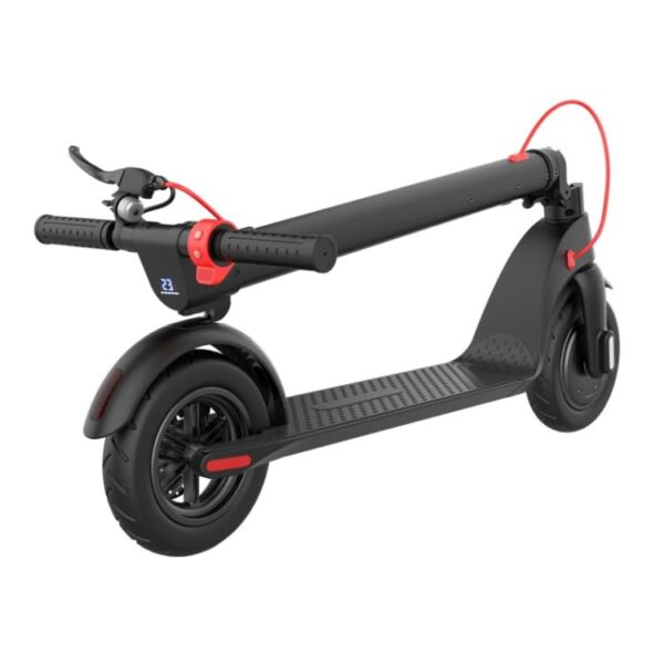 High-Tech Place Scooter Tout-Terrain Pliable étanche extérieur X7 avec pneus à Vide de 10 Pouces et écran LCD et lumières LED et Batterie au Lithium 6,4AH, Charge: 20-100 kg (Noir) – Image 7