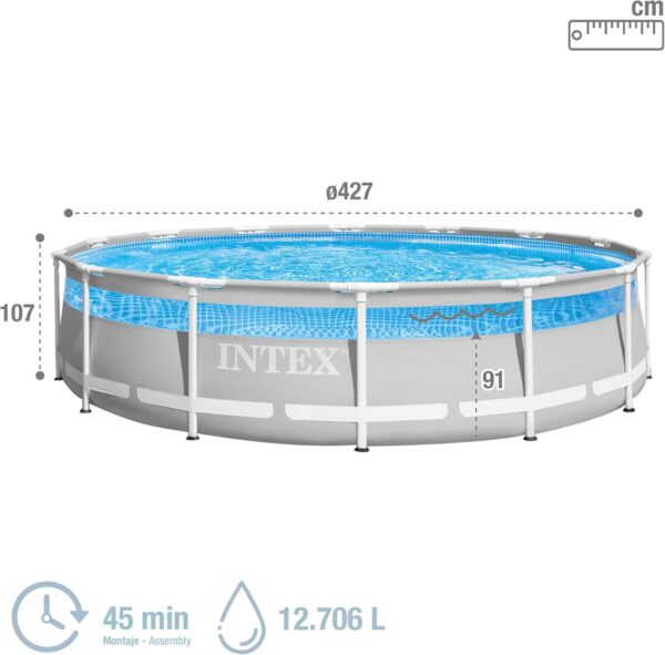 Intex - 26722NP - Kit piscine tubulaire ronde Clearview 4,27 X 1,07m – Image 5