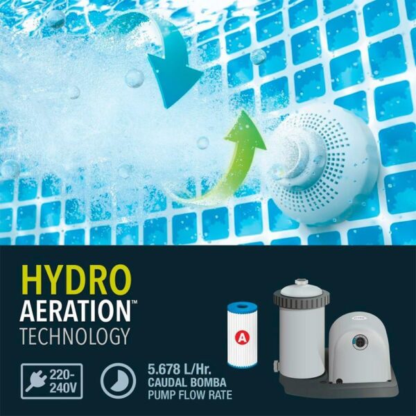 Intex - 26746NP - Kit Piscine Tubulaire Ronde Chevron (Ø) 4,88x (h) 1,22m – Image 3