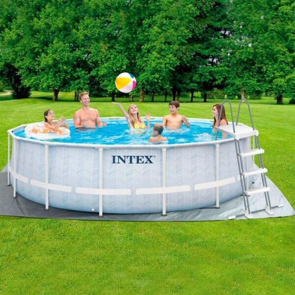 Intex - 26746NP - Kit Piscine Tubulaire Ronde Chevron (Ø) 4,88x (h) 1,22m – Image 7