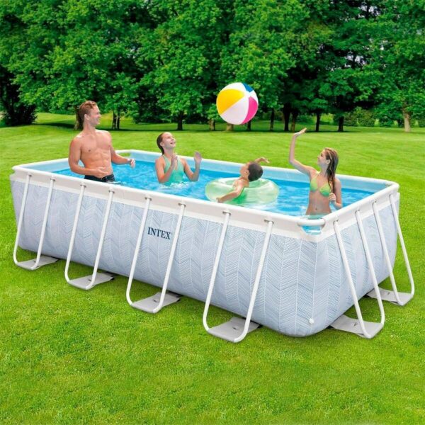 Intex - 26780NP - Kit Piscine Tubulaire rectangulaire Chevron (L) 4,00 x (l) 2,00 x (h) 1,00m – Image 6