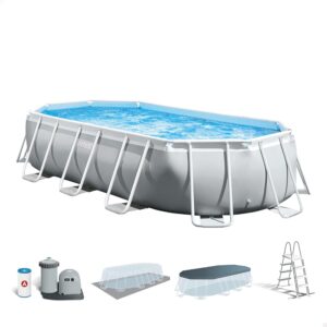 Intex kit Piscine Prism Frame Ovale Tubulaire (l) 5,03 x (l) 2,74 x (h) 1,22m