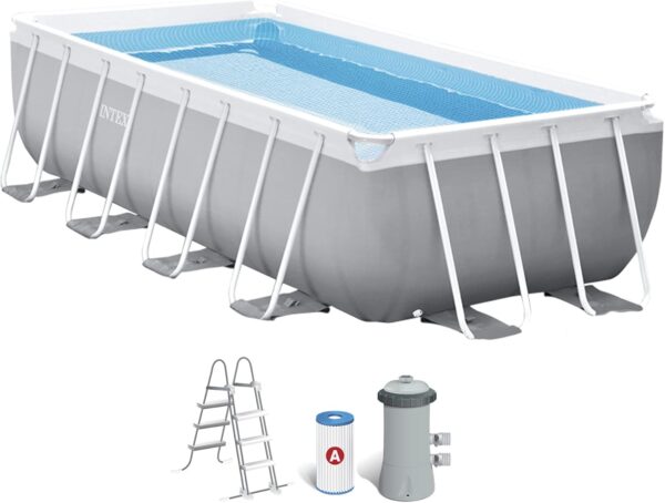 Intex kit Piscine Prism Frame rectangulaire Angulaire Tubulaire (l) 4,00 x (l) 2,00 x (h) 1,00m – Image 2
