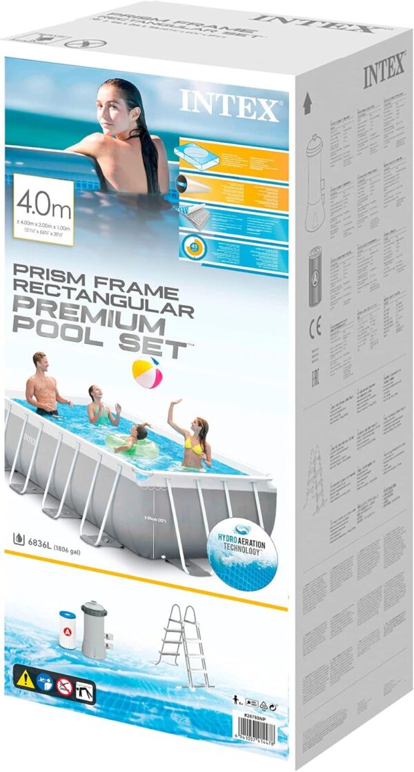 Intex kit Piscine Prism Frame rectangulaire Angulaire Tubulaire (l) 4,00 x (l) 2,00 x (h) 1,00m – Image 6