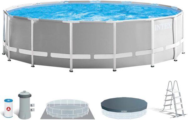 Intex kit Piscine Prism Frame Ronde Tubulaire (ø) 4,57 x (h) 1,22m – Image 2