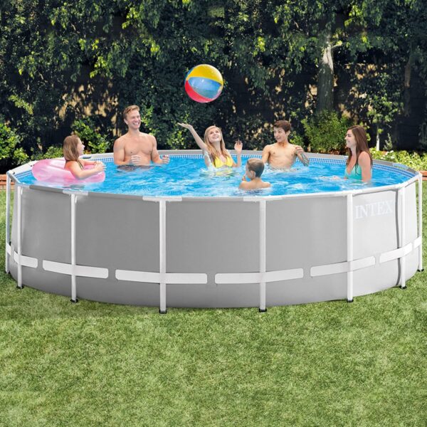 Intex kit Piscine Prism Frame Ronde Tubulaire (ø) 4,57 x (h) 1,22m – Image 3