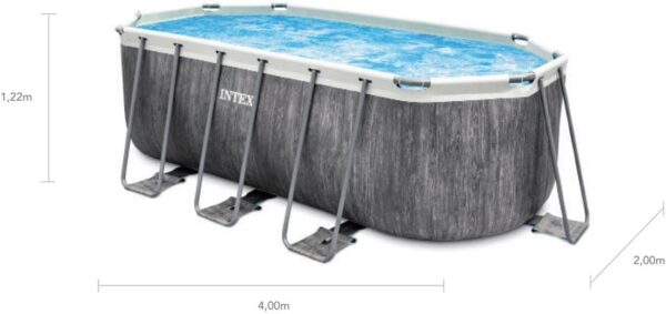 Intex kit Piscine Tubulaire baltik Ovale (l) 4,00 x (l) 2,00 x (h) 1,22m – Image 4