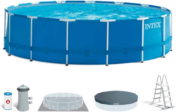 Intex kit piscinette Metal Frame Ronde Tubulaire (ø) 4,57 x (h) 1,22m – Image 2