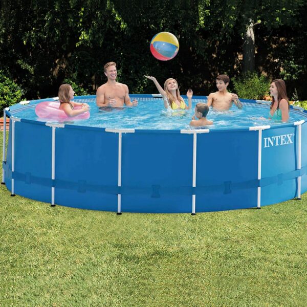 Intex kit piscinette Metal Frame Ronde Tubulaire (ø) 4,57 x (h) 1,22m – Image 3