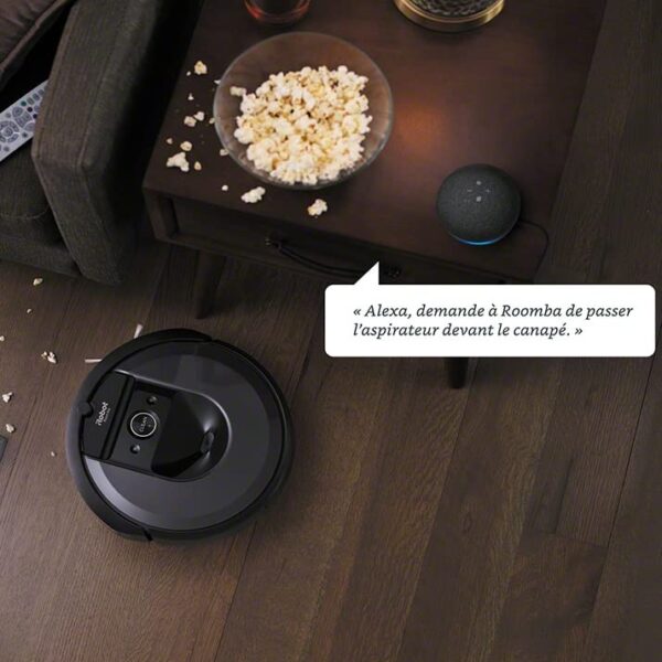 iRobot Roomba i7 (i7156) - Aspirateur Robot connecté - 2 extracteurs en Caoutchouc multisurfaces - Idéal pour Les Animaux - Cartographie, mémorise et s'adapte à Votre Domicile – Image 4