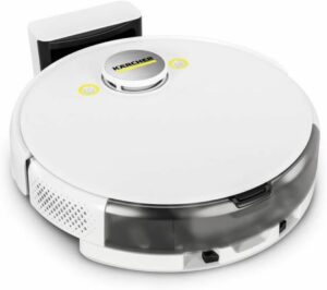 Kärcher Aspirateur Robot et Laveur RCV 5, Commande par Appli, Navigation Laser LiDAR, Cartographie, Détection de Pièces & Obstacles, 5000 Pa, Autonomie : 120 MN, pour Sols Durs...