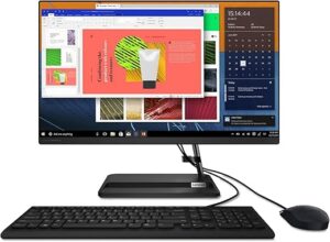 Lenovo IdeaCentre AIO 3 24ITL6 Ordinateur Portable 23.8'' FHD Noir ( Intel Core i5, RAM 8 GB, 1To HHDD+128Go SSD ,Intel Iris XE Graphics , Windows 10 Home), Clavier USB...