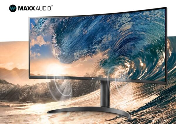 LG UltraWide 34WP65CP-B Ecran PC ultra large 34" - dalle VA résolution UWQHD (3440x1440), 5ms GtG / 1ms MBR 160Hz, HDR 10, sRGB 99%, AMD FreeSync Premium, haut-parleurs intégrés – Image 5