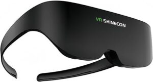 Lunettes Vidéo 3D avec écran WiFi sans Fil 4K, Lunettes Intelligentes VR 1058 PPI 2,1 Pouces, Lunettes de réalité Virtuelle, Lunettes D'affichage Vidéo de Jeux HD pour écran