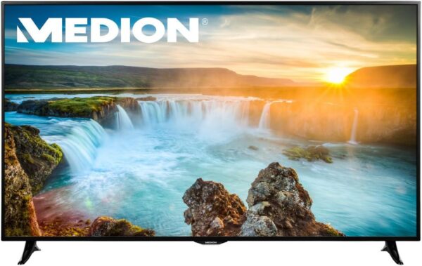 Medion Life X18046 (MD 31046) TV LCD Smart 163,8 cm (65") avec technologie rétro-éclairage LED (Full HD, 800 CMP, triple tuner, DVB-T2 HD, CI+, HDMI, USB), Netflix App [Classe... – Image 2