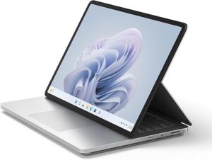 Microsoft Surface Laptop Studio 2 (Windows 11, écran tactile 14.4 pouces, 32 Go RAM, 1 To SSD, Intel Core i7, NVIDIA GeForce RTX 4050 Ti, Platine, clavier français) Polyvalence,...