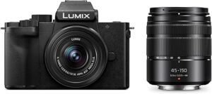 Panasonic Lumix G100D | Appareil Photo Hybride + Objectif 12-32mm + Objectif 45-150mm (Capteur 4/3 20.3MP, Vidéo 4K/ 30p, OZO Audio by Nokia, Mode Selfie Vidéo, Stab.) Noir –...