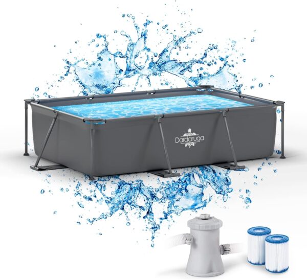 Piscine Tubolaire Hors Sol 450 x 220 x 84 cm + Pompe Filtre économie d'énergie + 2 Cartouches Filtres, Modèle GALAPAGOS, Brand et Assistance Italienne, Matériaux Premiers, Liner... – Image 8