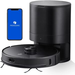 Proscenic M7 PRO Aspirateur Robot, avec Laser Navigation Intelligente, Nettoyeur et Laveur 2 en 1, Pour Tapis Connecté Wi-Fi, Contrôle avec l’Application et Alexa,N'inclut pas...
