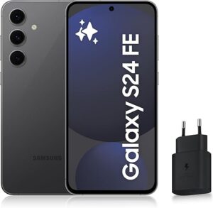 SAMSUNG GALAXY S24 FE, Smartphone Android 5G avec Galaxy AI, 256 Go, Chargeur secteur rapide 25W inclus, Smartphone déverrouillé, Graphite, Version FR