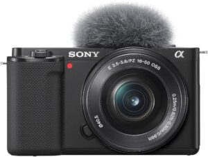 Sony Alpha ZV-E10 | Appareil photo vidéo hybride APS-C Vlog avec optique zoom motorisée 16-50mm f/3.5-5.6 (écran orientable pour le vlogging, vidéo 4K, autofocus en temps réel...
