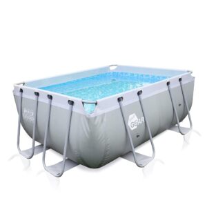 your GEAR Piscine à cadre en acier - Différents modèles/tailles - Ronde, rectangulaire ou carrée - 70-122 cm de haut - Avec cadre en acier - 300 x 200, 300 x 300, 400 x 200, Ø...