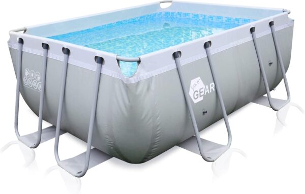 your GEAR Piscine à cadre en acier - Différents modèles/tailles - Ronde, rectangulaire ou carrée - 70-122 cm de haut - Avec cadre en acier - 300 x 200, 300 x 300, 400 x 200, Ø... – Image 2