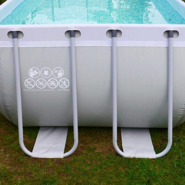 your GEAR Piscine à cadre en acier - Différents modèles/tailles - Ronde, rectangulaire ou carrée - 70-122 cm de haut - Avec cadre en acier - 300 x 200, 300 x 300, 400 x 200, Ø... – Image 9