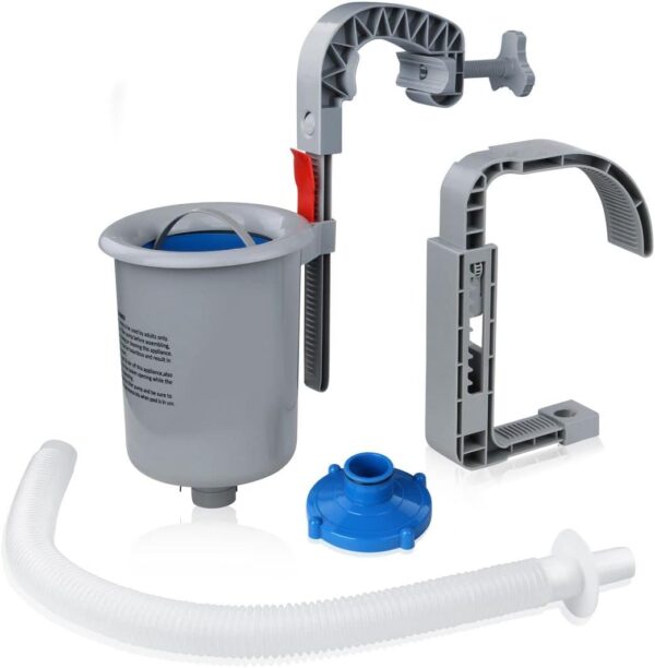 yourGEAR Piscine familiale XL Grise 3x2x1m avec Skimmer/écumoire - Bassin à Cadre en Acier Piscine de Jardin Pataugeoire – Image 5