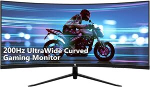 Z-Edge Ecran PC Gamer Incurvé 30'' 200 Hz, 1ms MPRT, 2560x1080, FreeSync, Moniteur Gaming Ultra-large 21:9 Avec HDMI Câble, Inclinaison Réglable,1500R, 300cd/m², 2* HDMI2.0...